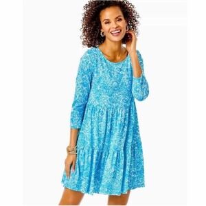 Lilly Pulitzer Geanna Swing Dress Resort White Took‎ Me By Sunrise Size Small